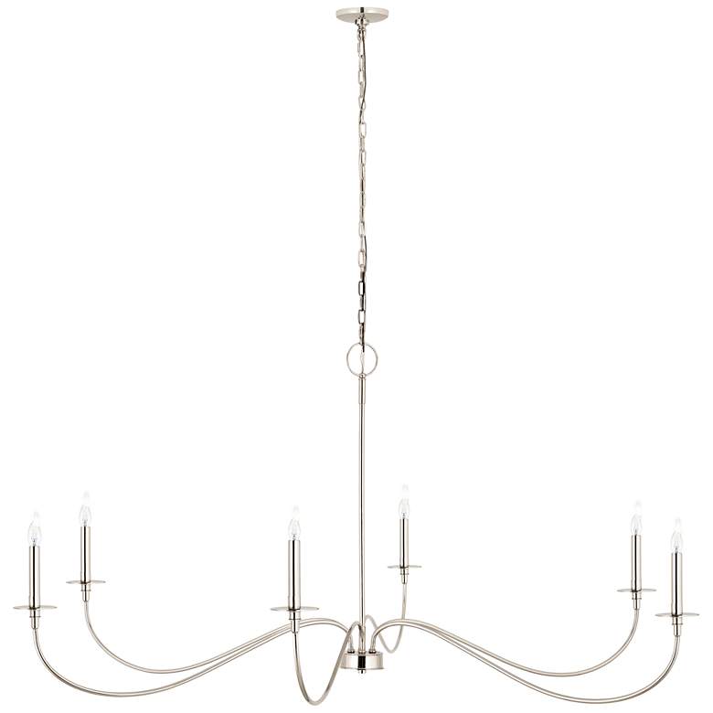 Image 1 Z-Lite 6 Light Chandelier in Polished Nickel Finish