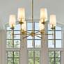 Thumbnail1 of Z-Lite 6 Light Chandelier in Rubbed Brass Finish