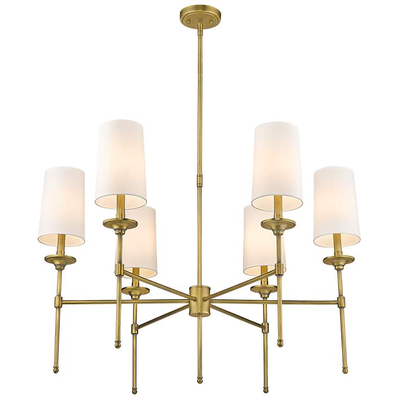 Image 6 Z-Lite 6 Light Chandelier in Rubbed Brass Finish more views