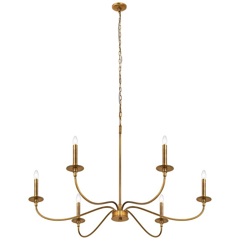 Image 5 Z-Lite 6 Light Chandelier in Rubbed Brass Finish more views