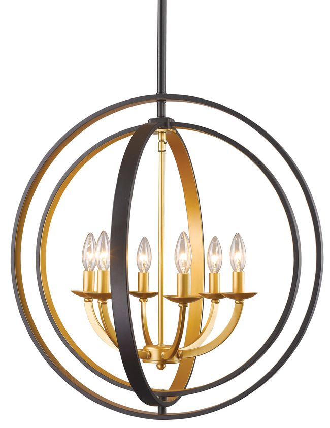 Image 2 Z-Lite 6 Light Pendant in Bronze Gold Finish more views