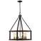 Z-Lite 6 Light Pendant in Rustic Mahogany Finish