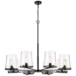 Z-Lite 8 Light Chandelier in Matte Black Finish