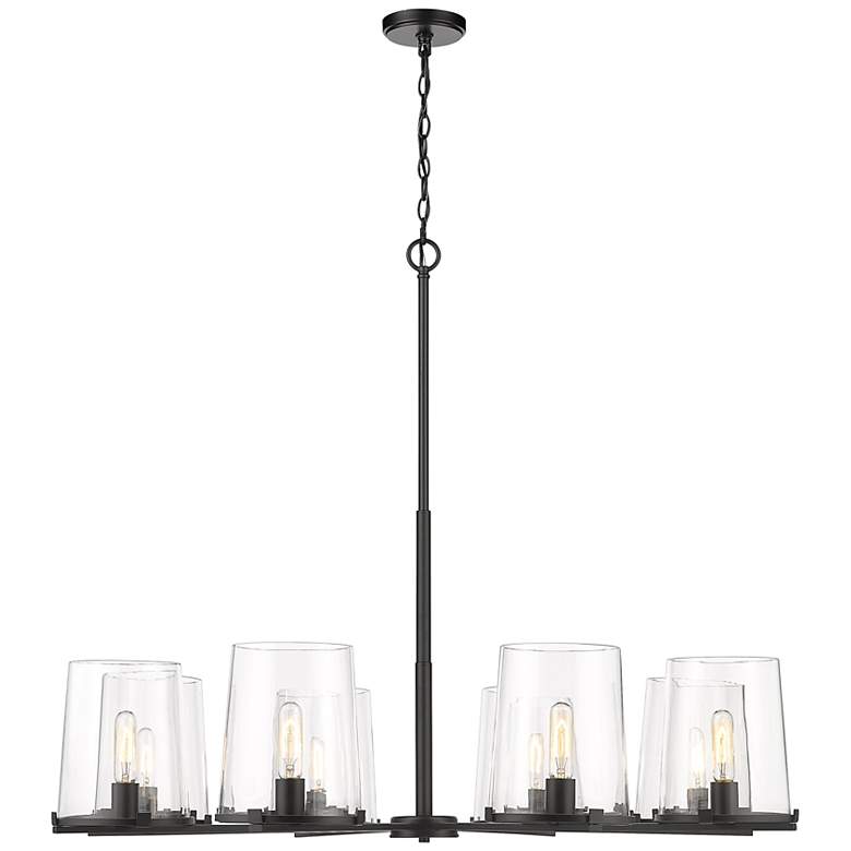 Image 4 Z-Lite 8 Light Chandelier in Matte Black Finish more views