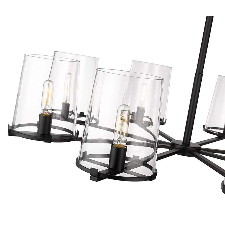 Image 6 Z-Lite 8 Light Chandelier in Matte Black Finish more views