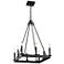 Z-Lite 8 Light Chandelier in Matte Black Finish