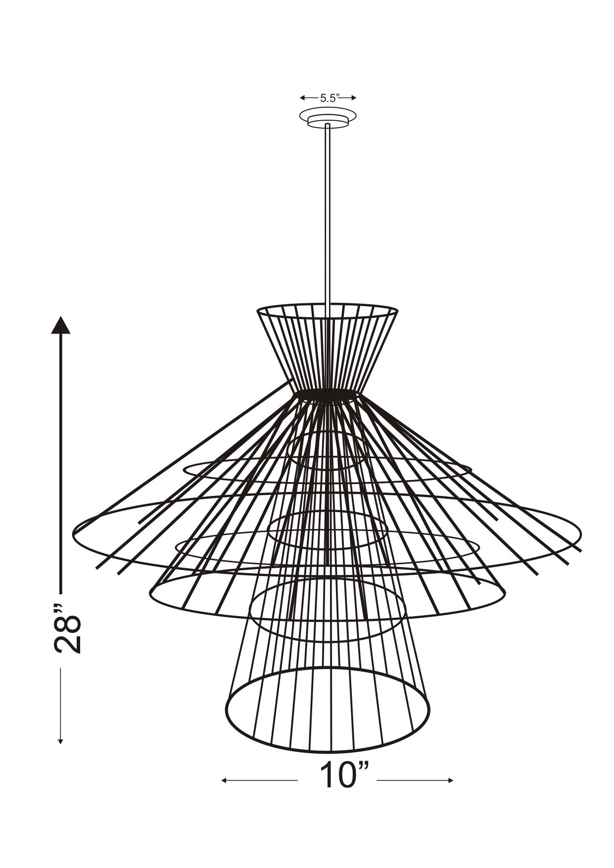 Z-Lite 8 Light Chandelier in Matte Black Finish