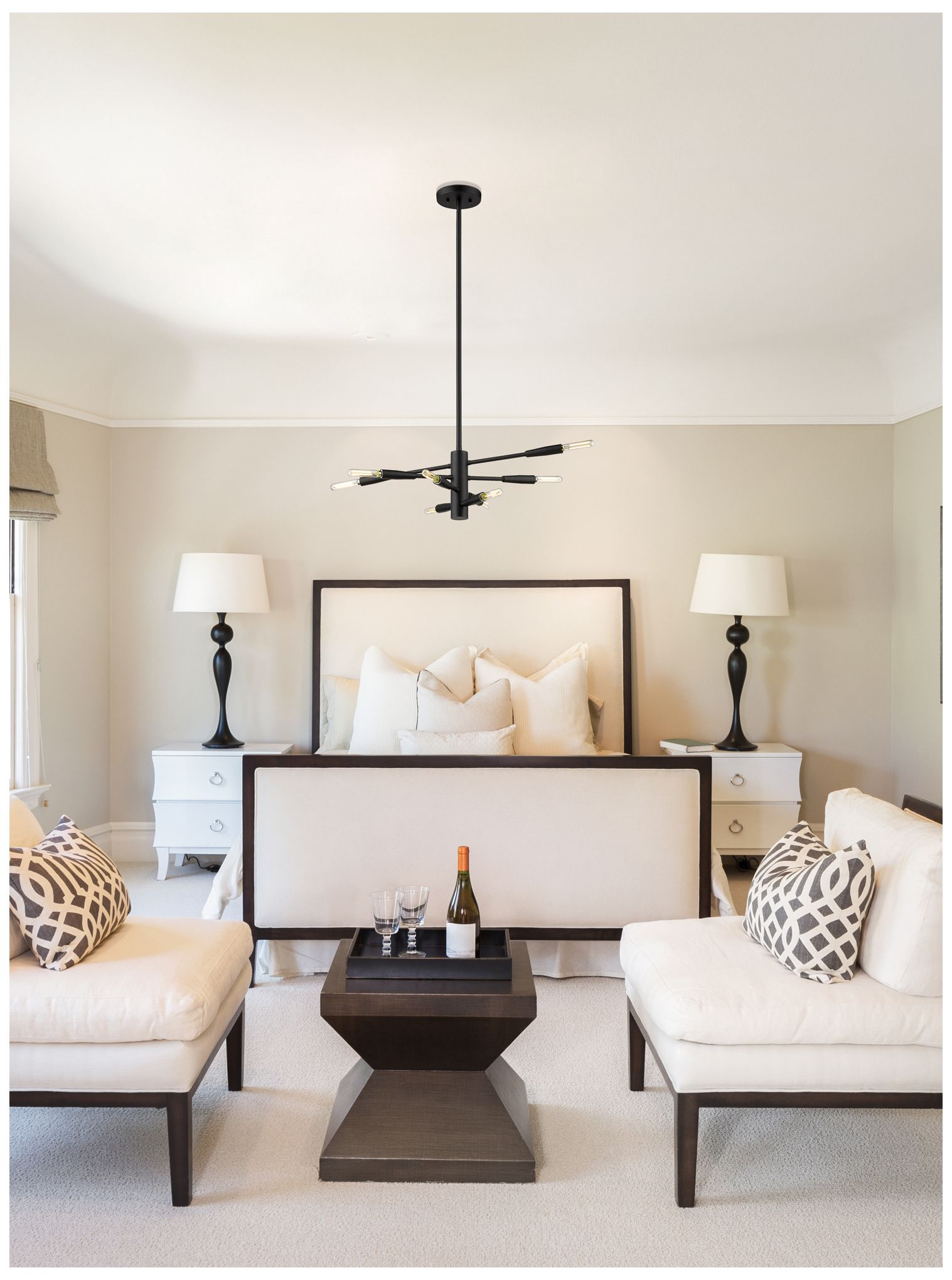 Image 3 Z-Lite 8 Light Chandelier in Matte Black Finish more views