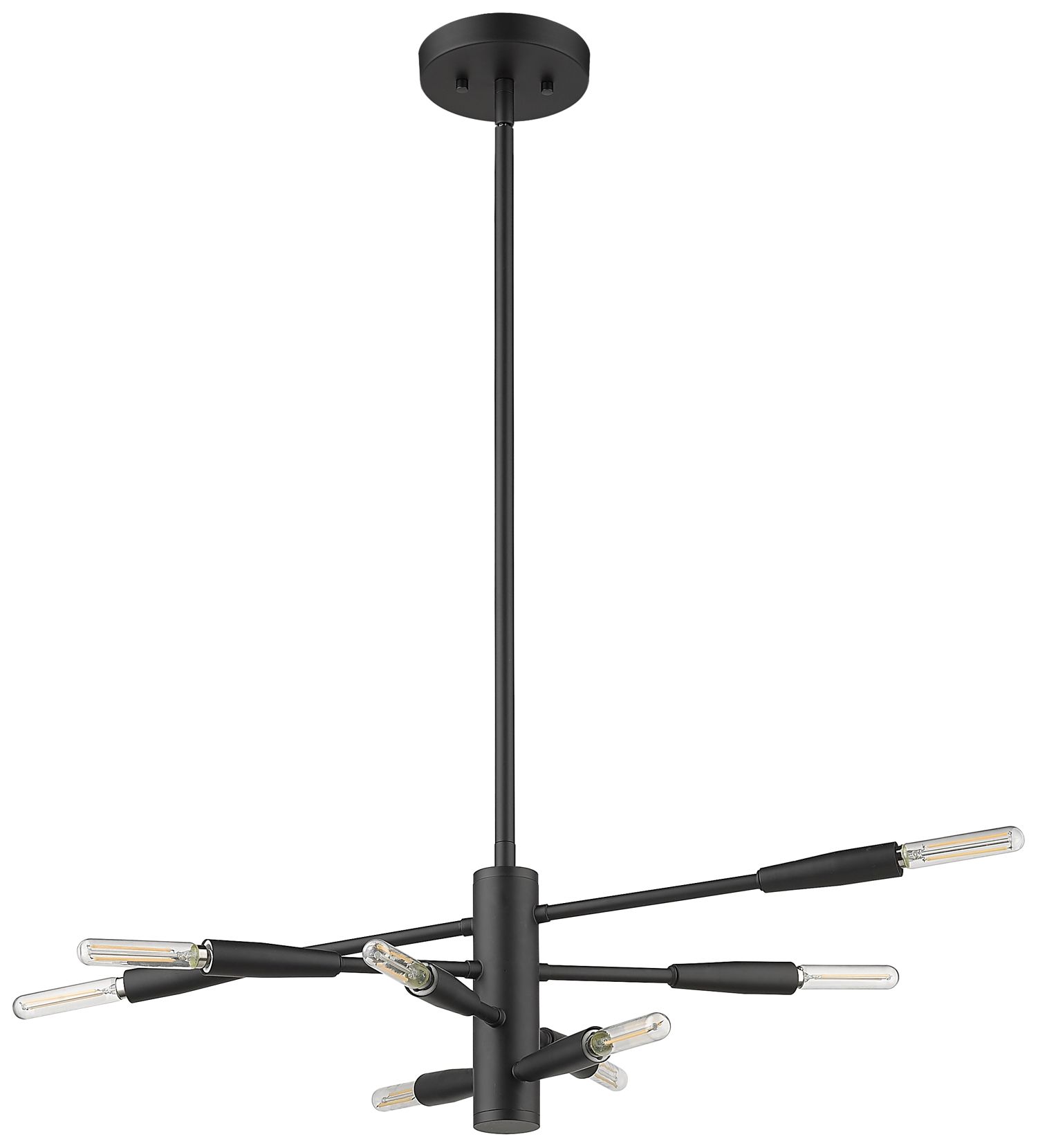 Image 7 Z-Lite 8 Light Chandelier in Matte Black Finish more views