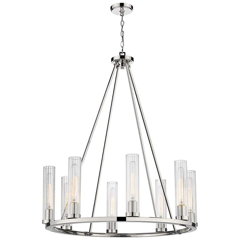 Image 1 Z-Lite 8 Light Chandelier in Polished Nickel Finish