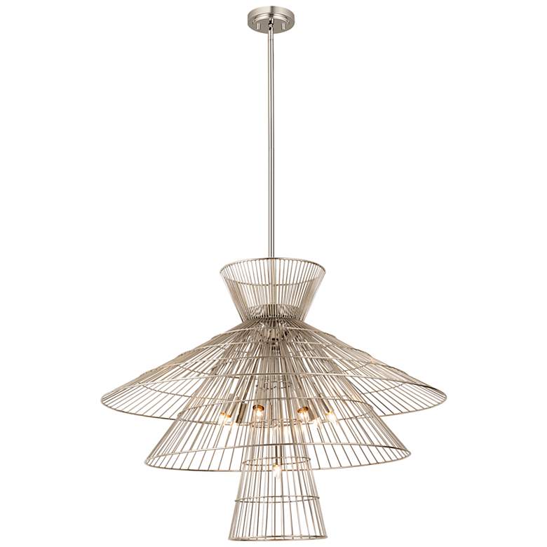 Image 4 Z-Lite 8 Light Chandelier in Polished Nickel Finish more views