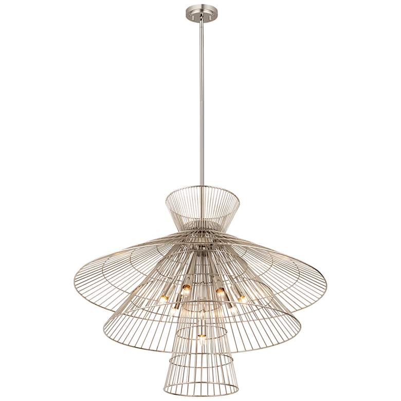 Image 5 Z-Lite 8 Light Chandelier in Polished Nickel Finish more views