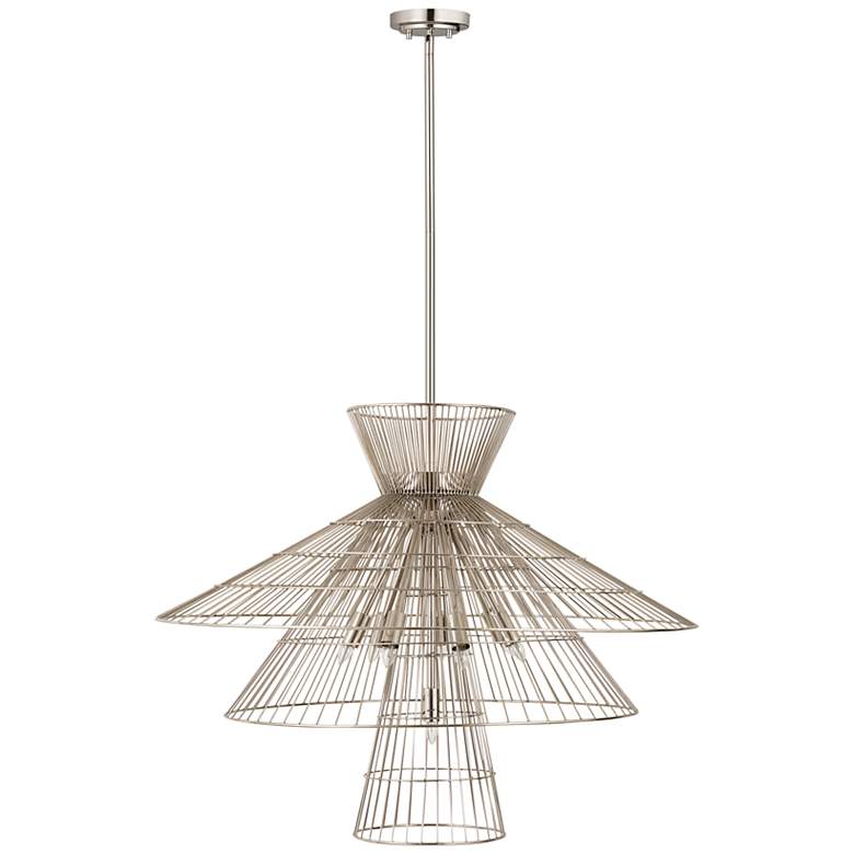Image 7 Z-Lite 8 Light Chandelier in Polished Nickel Finish more views