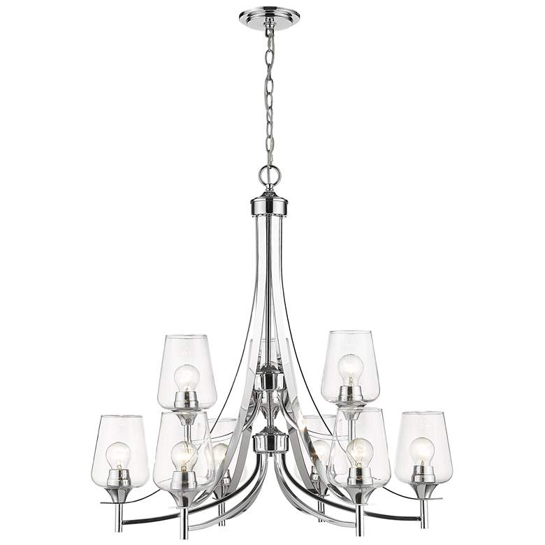 Image 1 Z-Lite 9 Light Chandelier in Chrome Finish