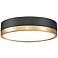 Z-Lite Algar 12" Wide Matte Black and Modern Gold LED Ceiling Light