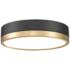 Z-Lite Algar 12" Wide Matte Black and Modern Gold LED Ceiling Light