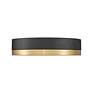 6_Z-Lite Algar 12" Wide Matte Black and Modern Gold LED Ceiling Light more views