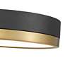 Z-Lite Algar 12" Wide Matte Black and Modern Gold LED Ceiling Light in scene