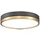 Z-Lite Algar 16" Wide Matte Black and Modern Gold LED Ceiling Light