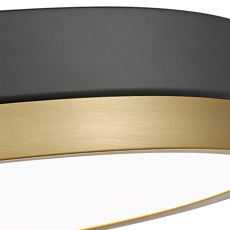 Image 5 Z-Lite Algar 16" Wide Matte Black and Modern Gold LED Ceiling Light more views
