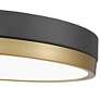 Z-Lite Algar 16" Wide Matte Black and Modern Gold LED Ceiling Light in scene