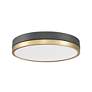Z-Lite Algar 16" Wide Matte Black and Modern Gold LED Ceiling Light in scene