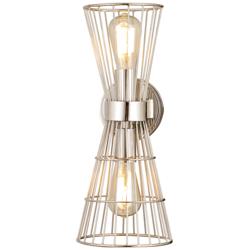Z-Lite Alito 2 Light Wall Sconce in Polished Nickel