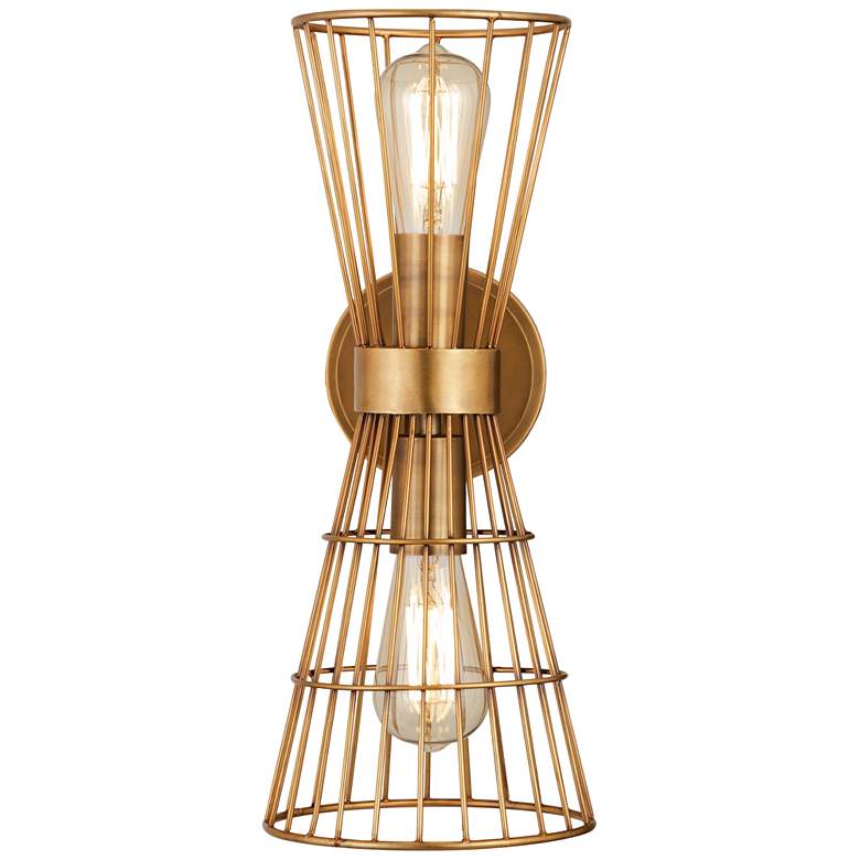 Image 1 Z-Lite Alito 2 Light Wall Sconce in Rubbed Brass