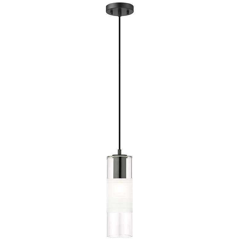 Image 1 Z-Lite Alton 4 3/4" Wide Matte Black Cylinder Mini Pendant