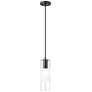 1_Z-Lite Alton 4 3/4" Wide Matte Black Cylinder Mini Pendant