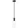 Z-Lite Alton 4 3/4" Wide Matte Black Cylinder Mini Pendant