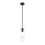 4_Z-Lite Alton 4 3/4" Wide Matte Black Cylinder Mini Pendant more views