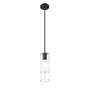 5_Z-Lite Alton 4 3/4" Wide Matte Black Cylinder Mini Pendant more views