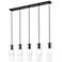 Z-Lite Alton 42" Wide Matte Black 5-Light Linear Pendant