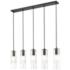 Z-Lite Alton 42" Wide Matte Black 5-Light Linear Pendant