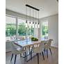 2_Z-Lite Alton 42" Wide Matte Black 5-Light Linear Pendant more views