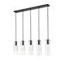 7_Z-Lite Alton 42" Wide Matte Black 5-Light Linear Pendant more views