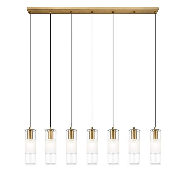 Image 5 Z-Lite Alton 54" Wide Modern Gold 7-Light Linear Pendant Chandelier more views