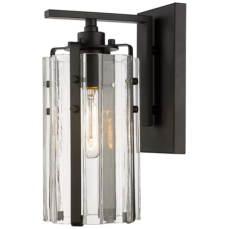 Image 2 Z-Lite Alverton 1 Light Wall Sconce in Matte Black