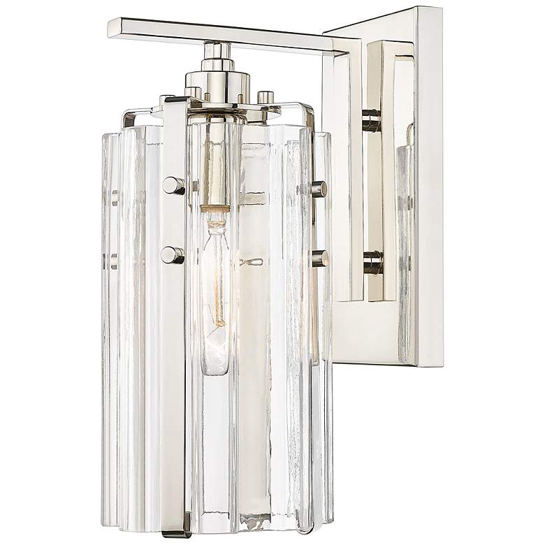 Image 1 Z-Lite Alverton 1 Light Wall Sconce in Polished Nickel