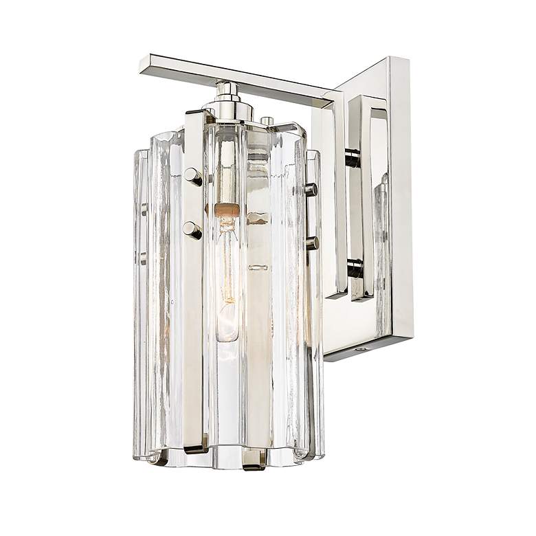 Image 5 Z-Lite Alverton 1 Light Wall Sconce in Polished Nickel more views