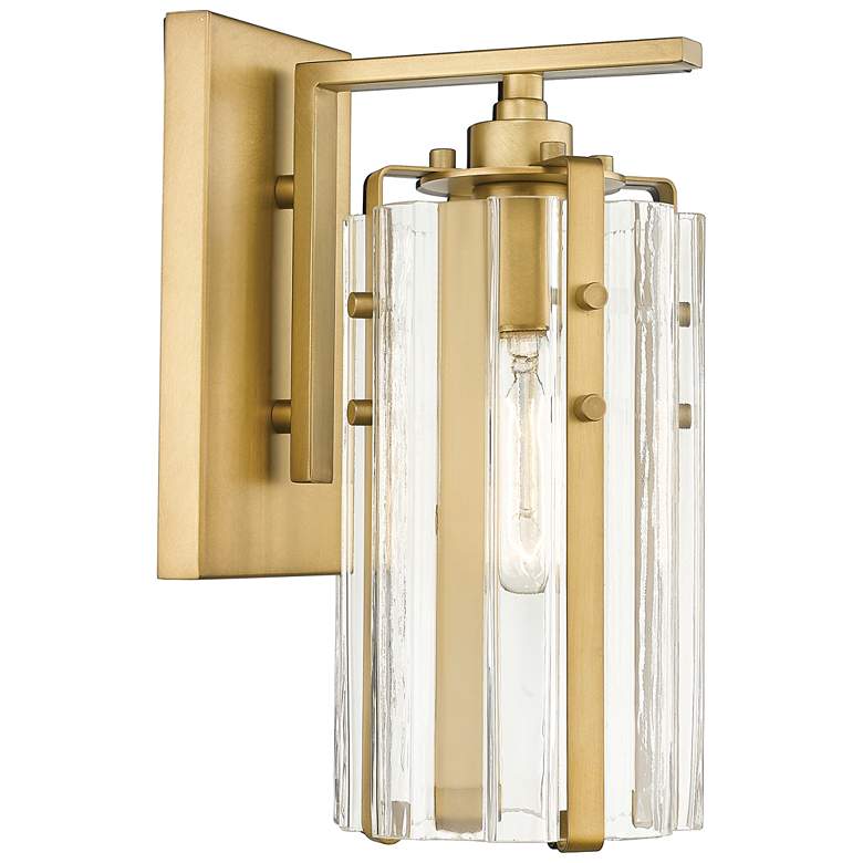 Image 1 Z-Lite Alverton 1 Light Wall Sconce in Rubbed Brass