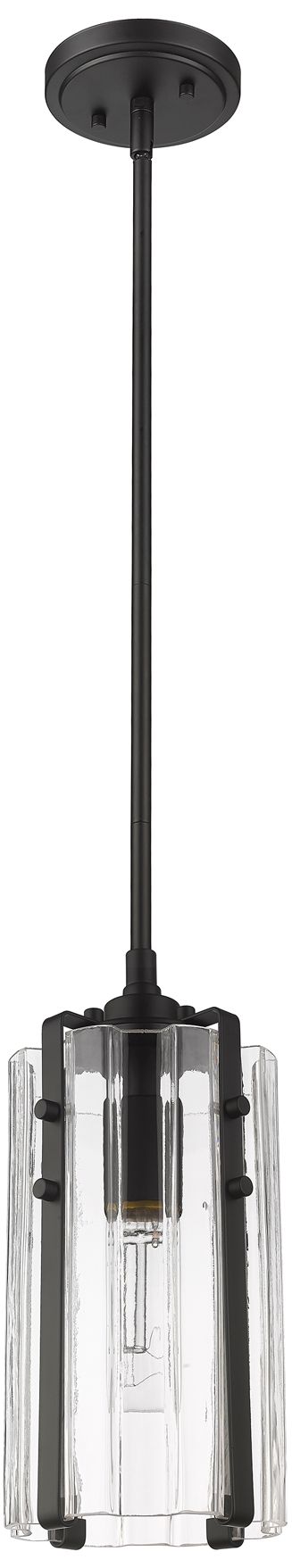 Image 7 Z-Lite Alverton 5 1/2" Wide Matte Black Mini Pendant more views