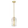 4_Z-Lite Alverton 5 1/2" Wide Rubbed Brass Mini Pendant more views