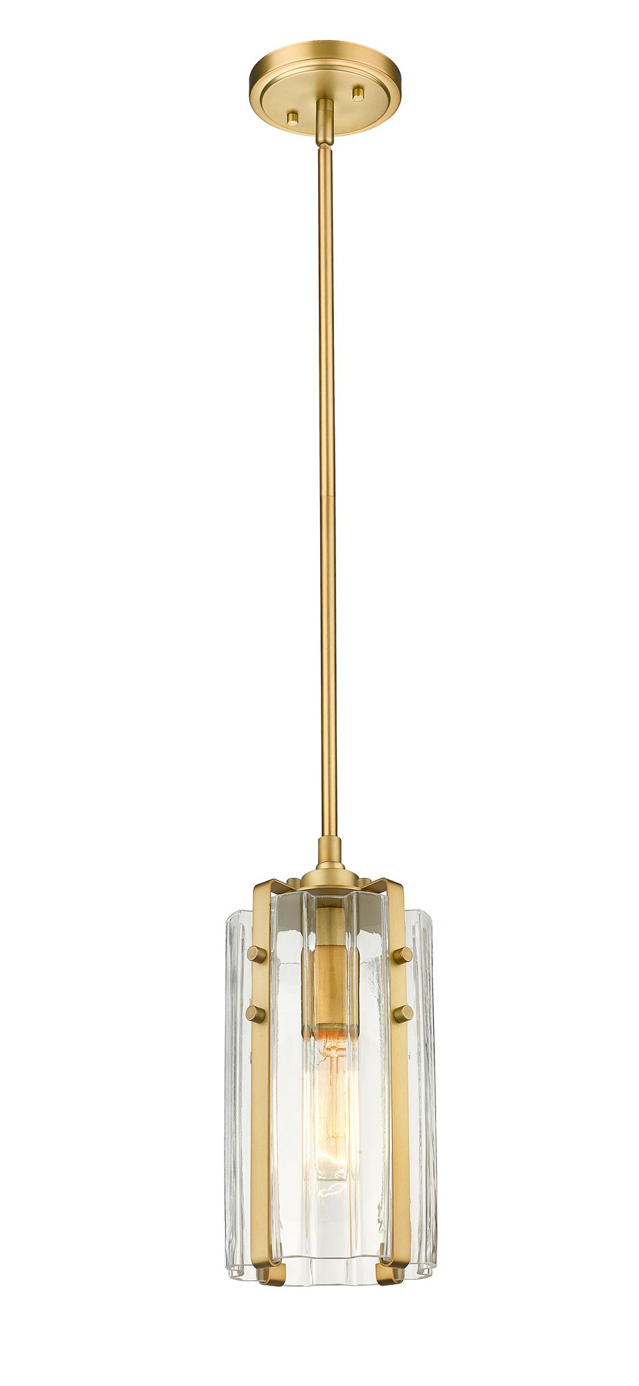 Image 5 Z-Lite Alverton 5 1/2" Wide Rubbed Brass Mini Pendant more views