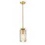 5_Z-Lite Alverton 5 1/2" Wide Rubbed Brass Mini Pendant more views
