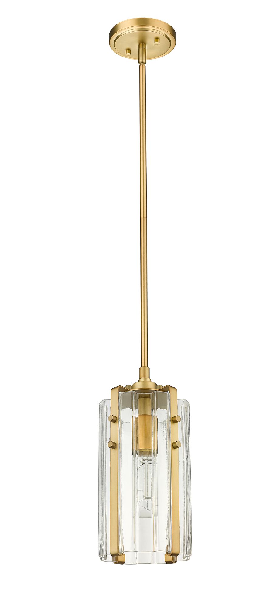 Image 7 Z-Lite Alverton 5 1/2" Wide Rubbed Brass Mini Pendant more views