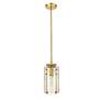 7_Z-Lite Alverton 5 1/2" Wide Rubbed Brass Mini Pendant more views