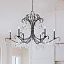 1_Z-Lite Amara 58 3/4" Wide Matte Black 6-Light Chandelier