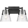 2_Z-Lite Analia 16 1/2" Wide Matte Black 2-Light Wall Sconce